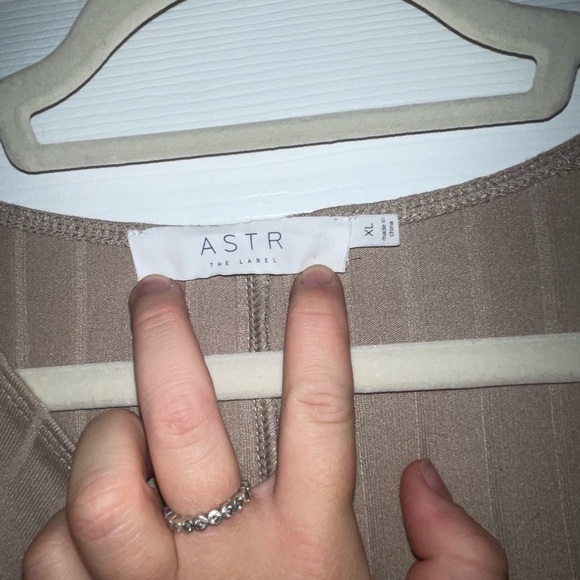 ASTR Tan Ribbed Dress - Picture 2 of 2